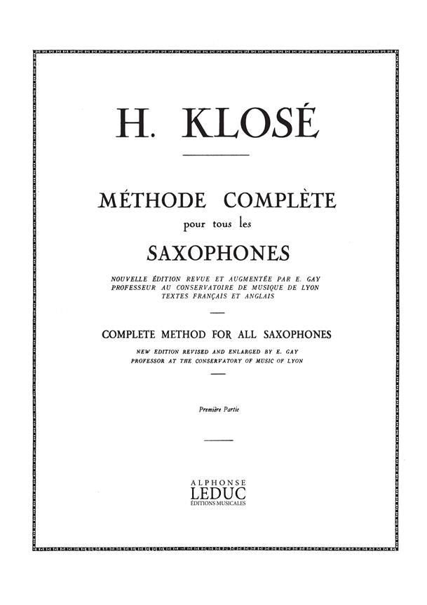 Méthode de Saxophone Vol. 1 | Hyacinthe-Eléonore Klosé