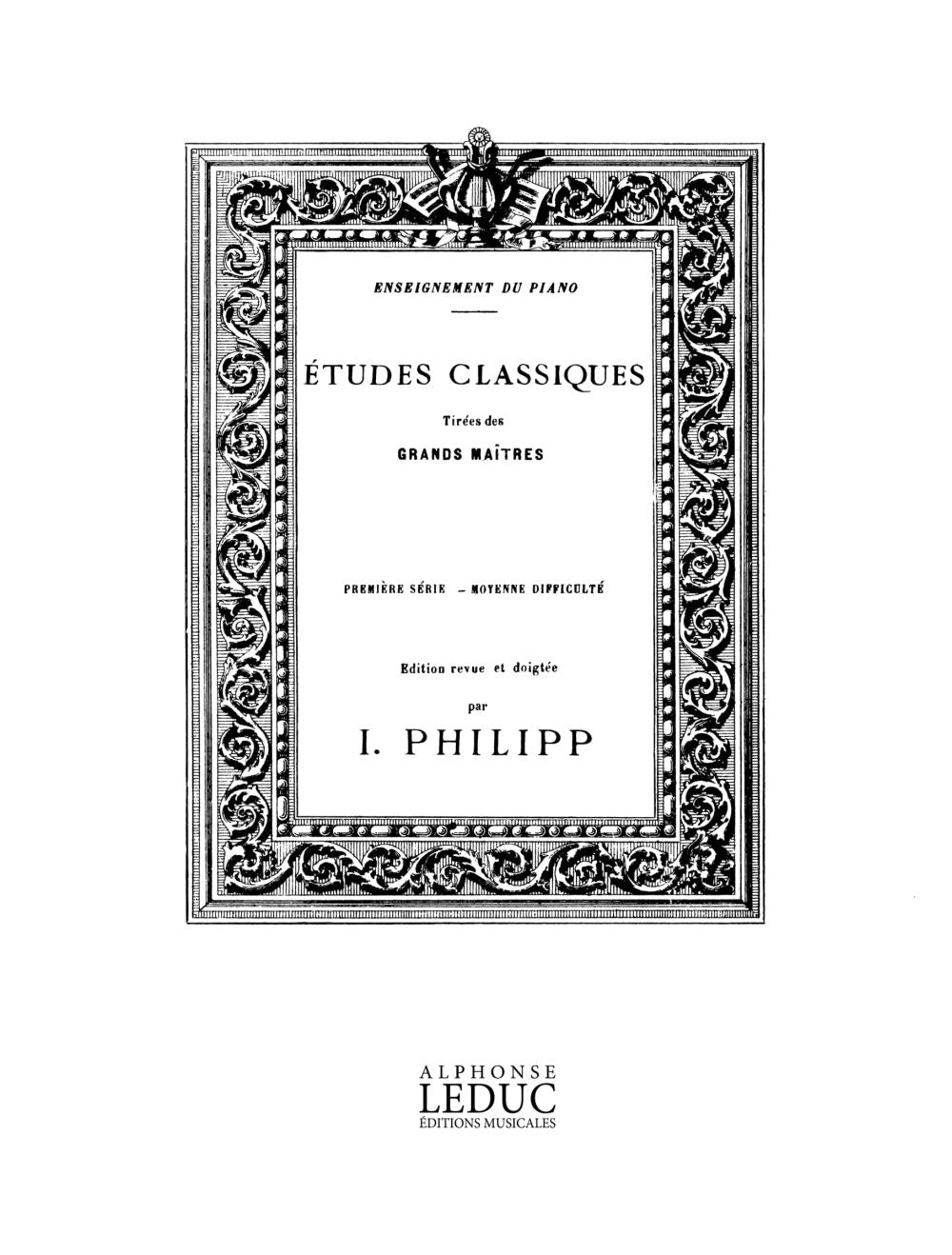 Études Classiques Tirees Des Grands Maîtres | Philipp