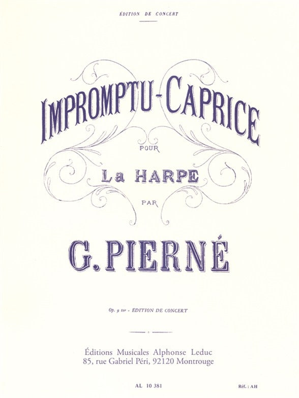 Impromptu-Caprice, pour harpe | Gabriel Pierné