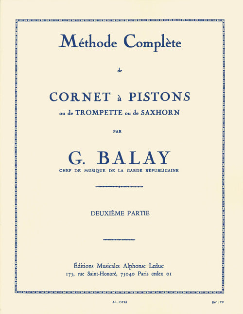 Méthode complète de cornet à pistons, Vol. 2 | Guillaume Balay