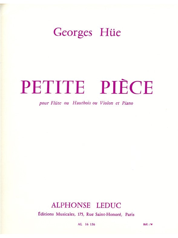 Petite Pièce en sol majeur | Georges Hüe | Flûte