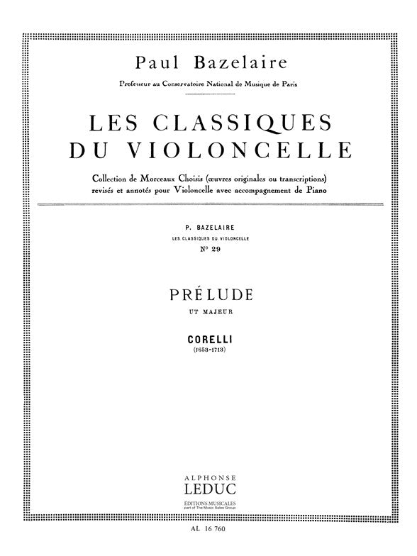 Arcangelo Corelli : Prélude en ut majeur | Violoncelle