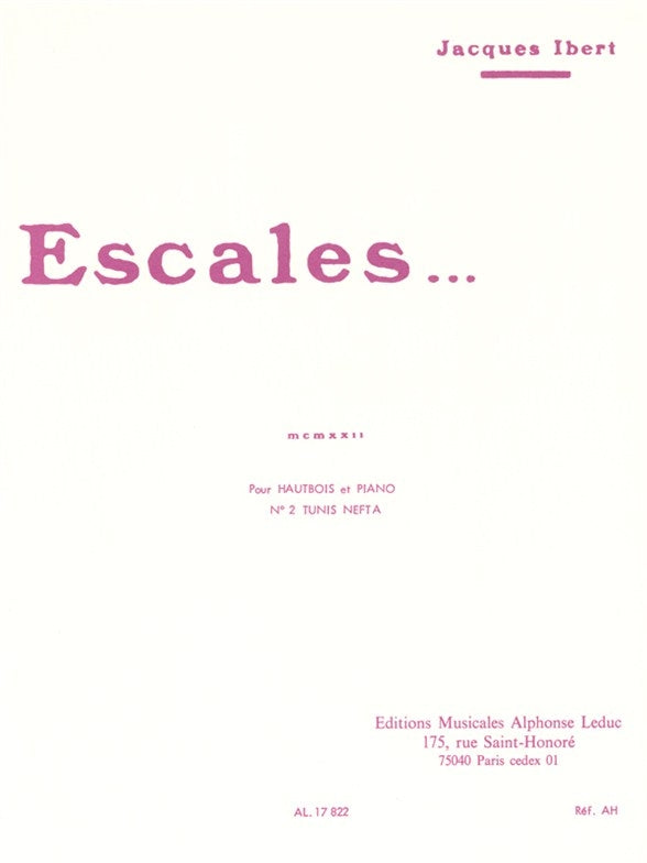 Escales | Jacques Ibert | Hautbois