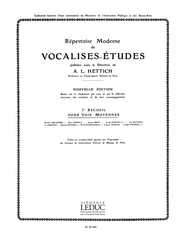 Vocalises Vol.3 | Hettich | Voix
