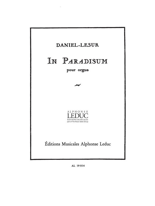 In Paradisium | Daniel-Lesur | Orgue