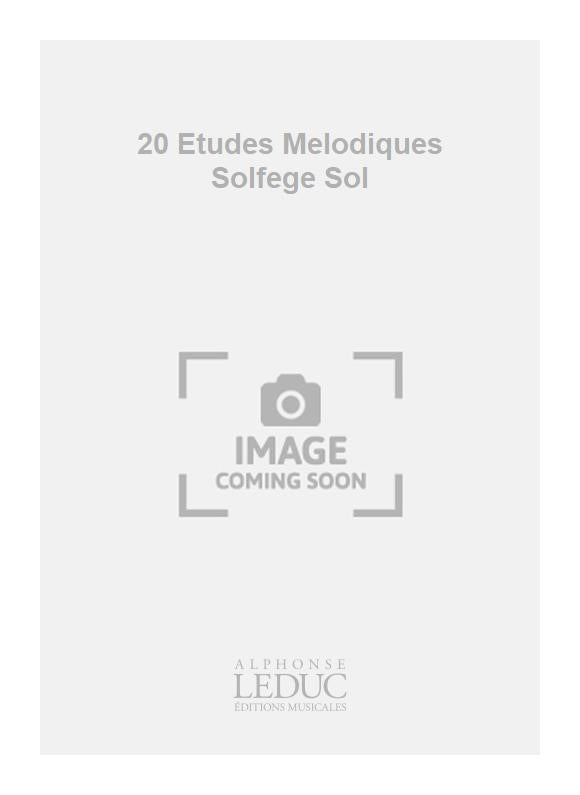 20 Études Mélodiques Solfège Sol | Henri Büsser