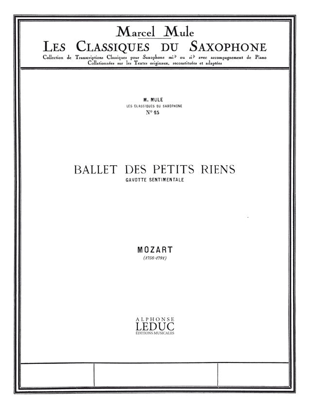 Gavotte sentimentale | Wolfgang Amadeus Mozart