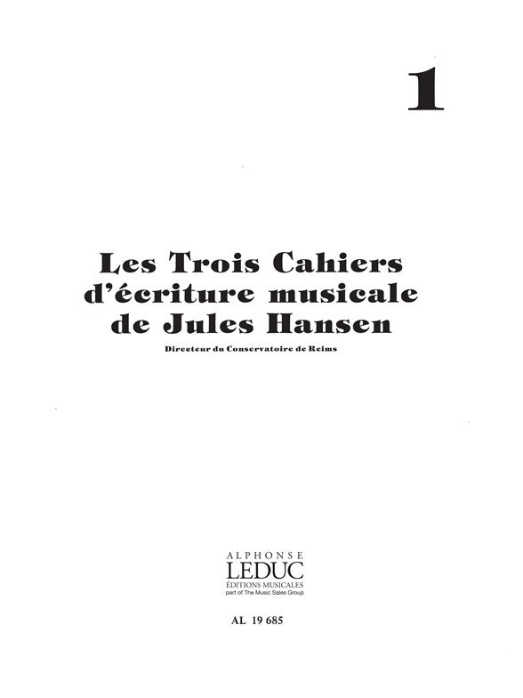 Jules Hansen: Ecriture musicale Vol.1 | Jules Hansen