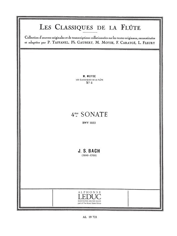 Sonate n° 4, BWV 1033, en ut majeur | Johann Sebastian Bach