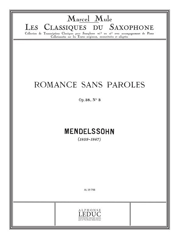 Romance sans Paroles No.3 (Classiques No.60) | Felix Mendelssohn Bartholdy