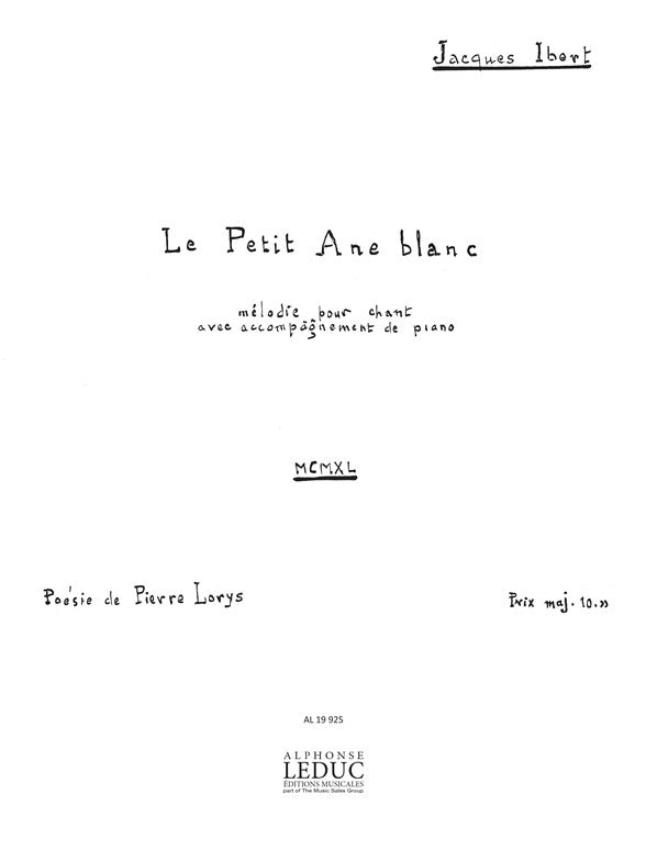 Le Petit Âne blanc | Jacques Ibert | Voix