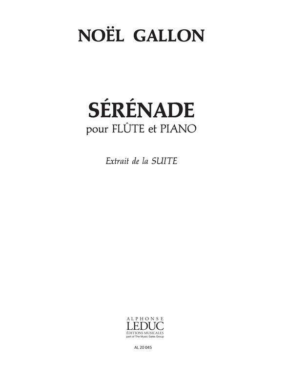 Sérénade Extrait De Suite | Gabriel Noel-Gallon | Flûte