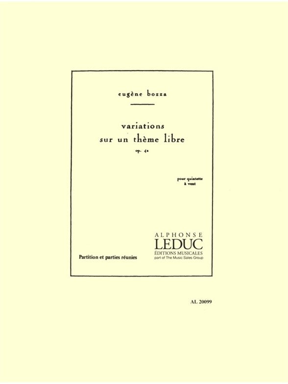 Variations Sur Un Thème Libre Op.42 | Eugène Bozza