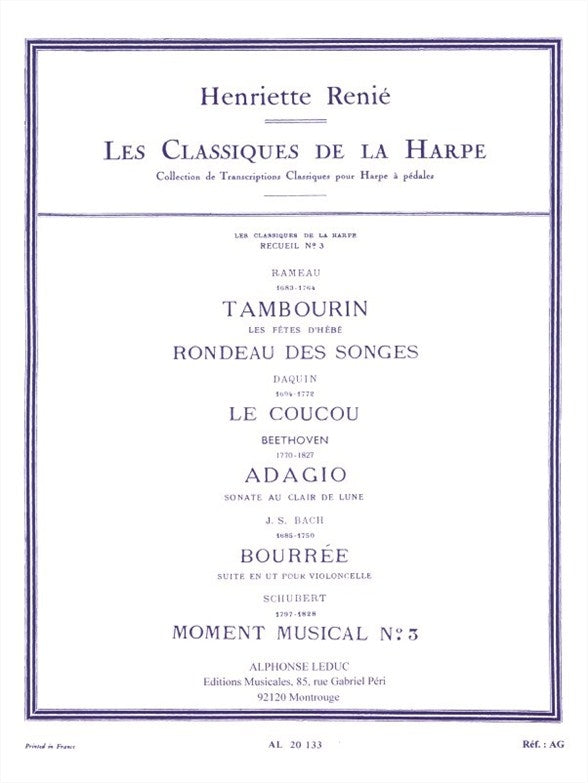 Les Classiques de la Harpe Vol. 3 | éd. Henriette Renié
