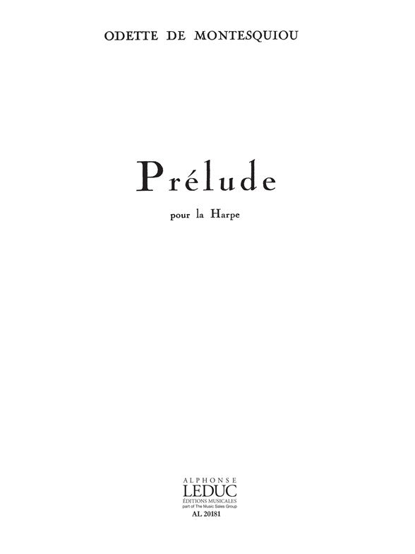 Prélude | Odette de Montesquiou | Harpe