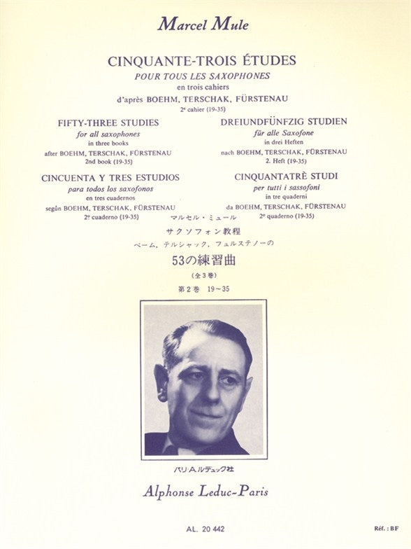53 Études 2, d'après Boehm, Terschak et Fürstenau | Marcel Mule