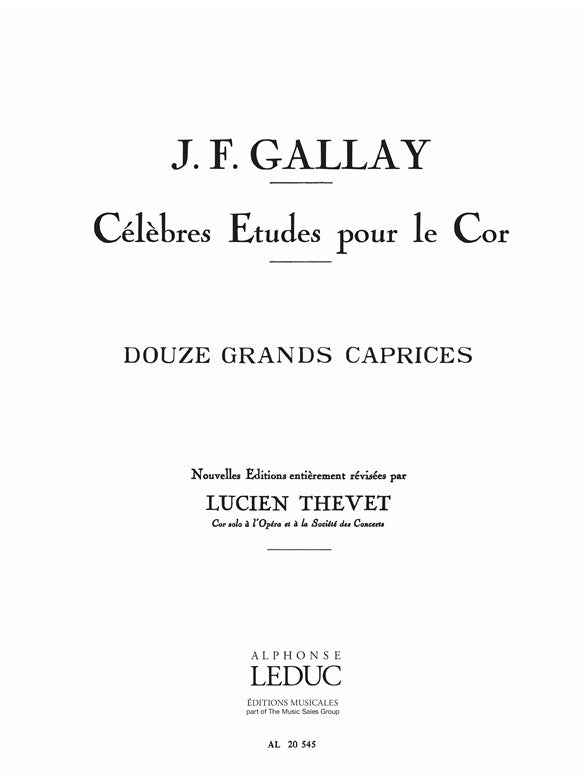 12 Grands Caprices Opus 32 | Jacques-François Gallay | Cor