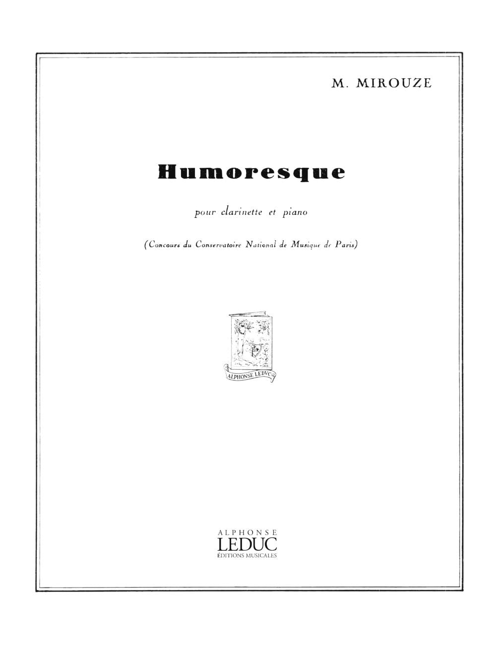 Humoresque | Marcel Mirouze | Clarinette