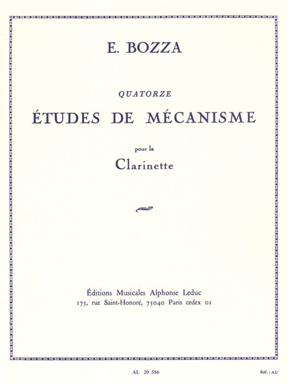 14 Études De Mécanisme | Eugène Bozza | Clarinette