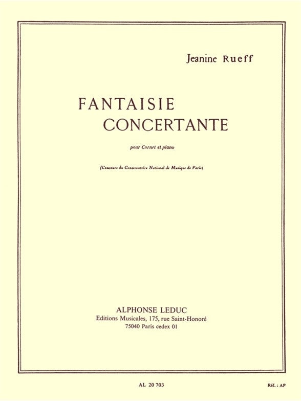 Fantaisie Concertante | Jeanine Rueff | Cornet