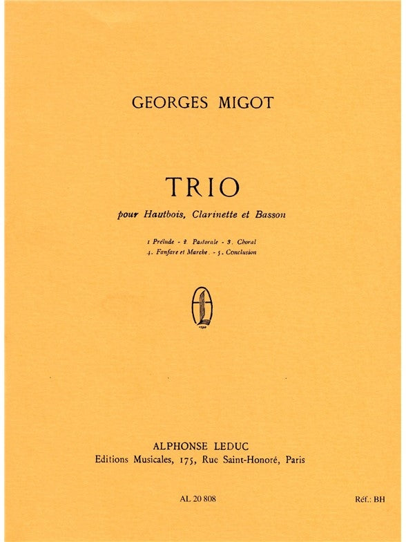 Trio | Georges Migot | Clarinette