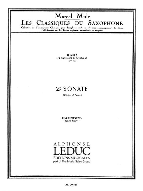 Sonate pour violon n° 2 | Georg Friedrich Händel