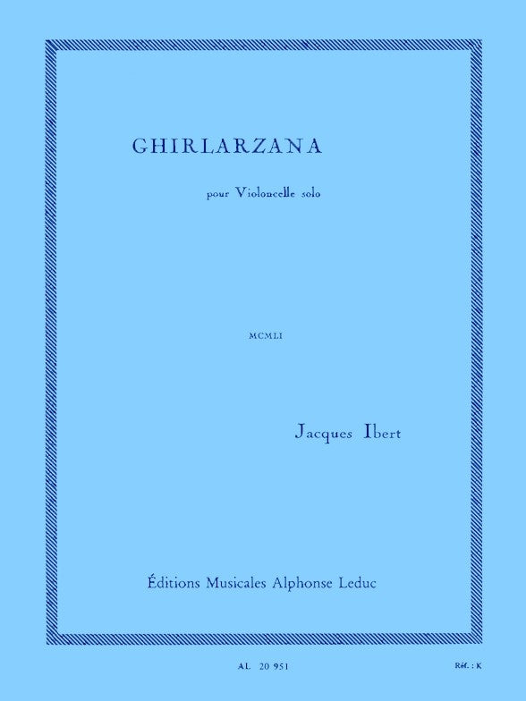 Ghirlarzana | Jacques Ibert | Violoncelle