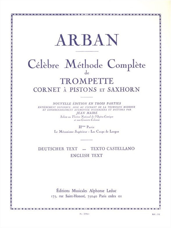 Célèbre Méthode Complète de Trompette - Volume 2 | Jean-Baptiste Arban