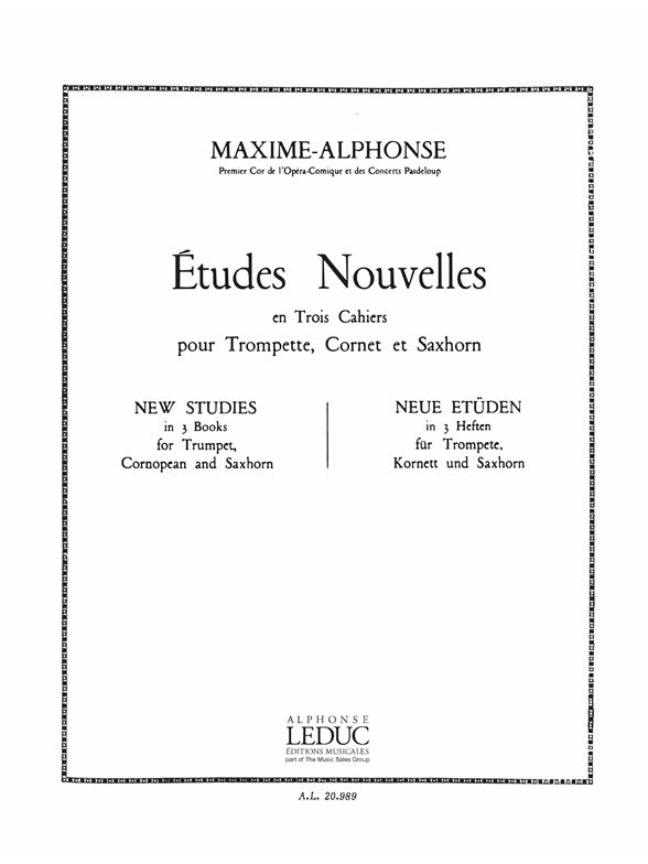 Maxime-Alphonse: Études nouvelles Vol.3 | Trompette