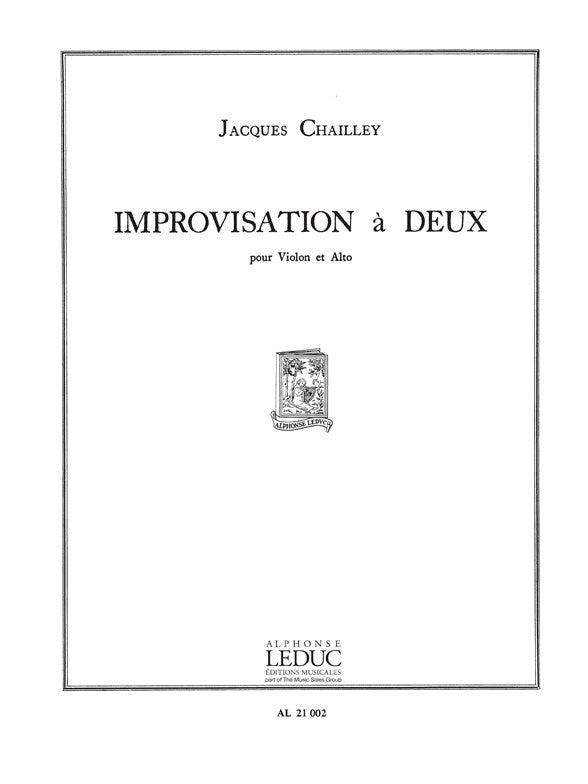 Improvisation A Deux | Jacques Chailley | Violon