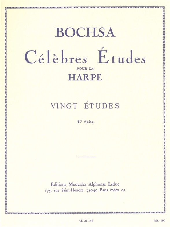 20 Études Vol.1 | Robert Nicholas Charles Bochsa | Harpe