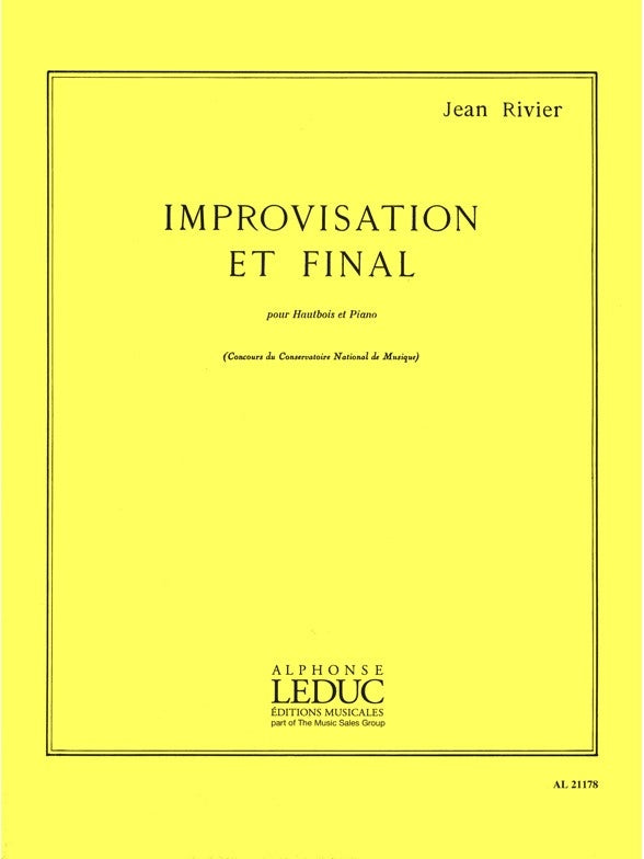 Improvisation Et Final | Jean Rivier | Hautbois