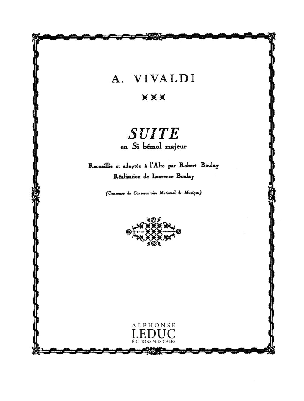 Suite En Sib Majeur | Antonio Vivaldi | Alto