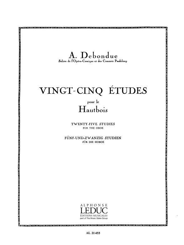 25 Études | Albert Debondue | Hautbois
