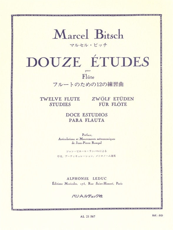 12 Études | Marcel Bitsch | Flûte