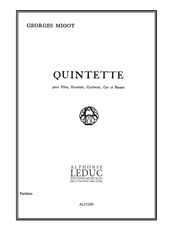 Quintette | Georges Migot | Quintette à vent | Partition