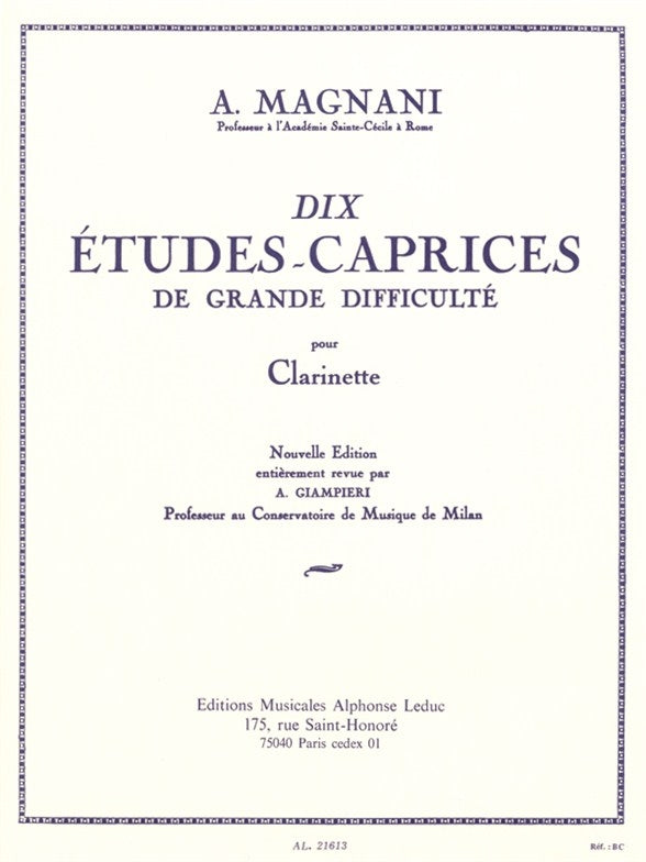 10 études de caractère - grande difficulté | Aurelio Magnani
