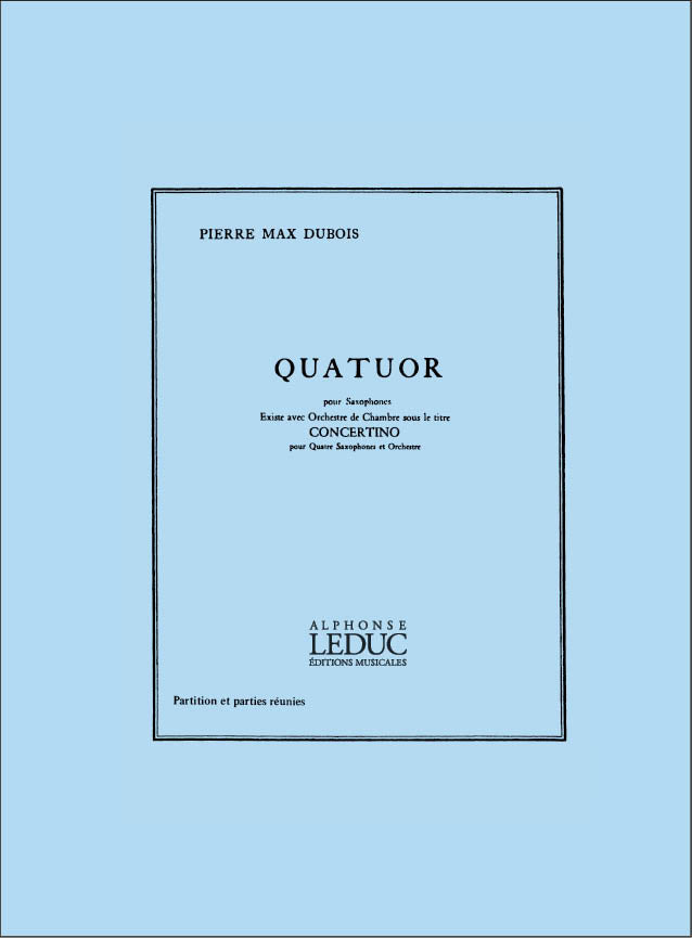 Quatuor de saxophones | Pierre-Max Dubois