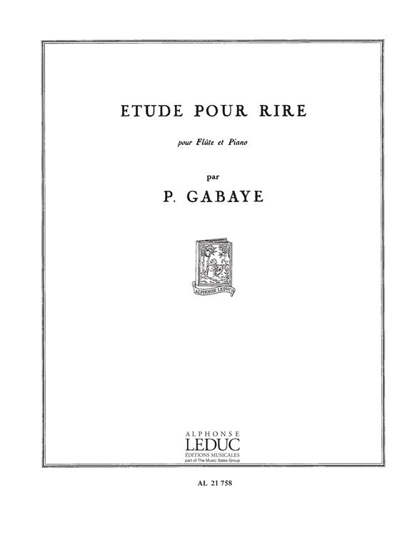 Étude Pour Rire | Gabaye | Flûte
