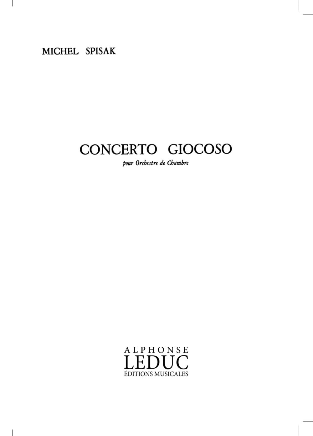 Concerto Giocoso | Michal Spisak | Orchestre