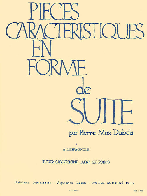 Pièces Caractéristiques 1 En Forme De Suite Op.77 | Pierre-Max Dubois