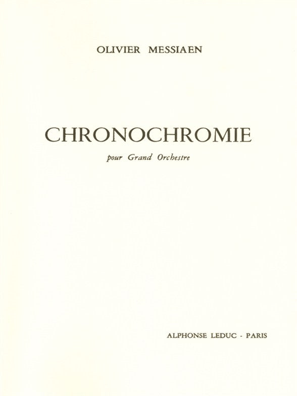 Temps-Couleur (orchestre) | Olivier Messiaen