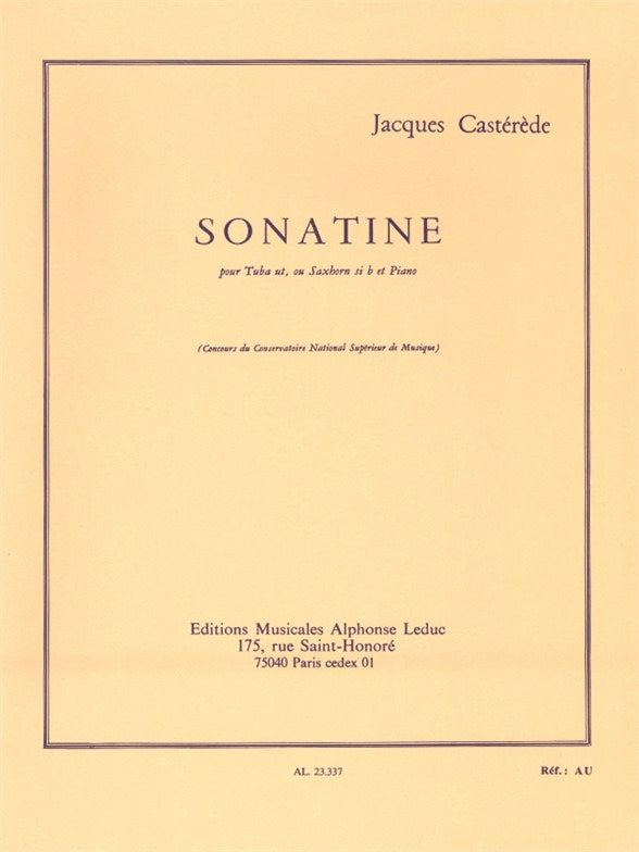 Sonatine pour tuba et piano | Jacques Castérède