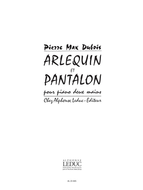 Arlequin et Pantalon | Pierre-Max Dubois | Piano