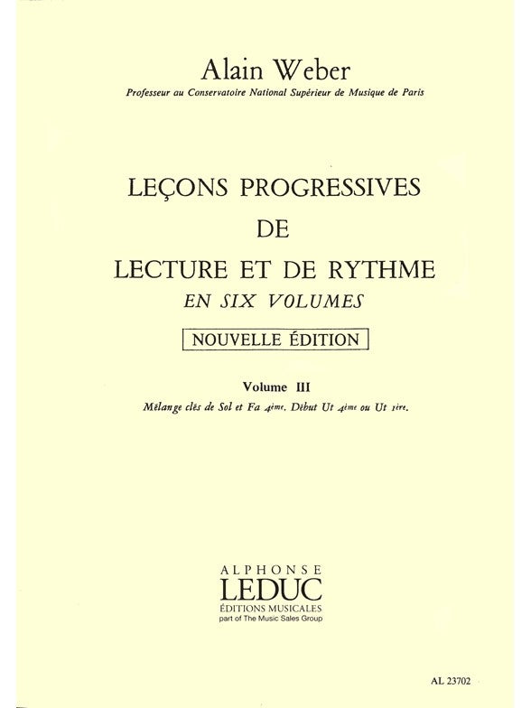 Leçons Progressives de Lecture et Rythme | Alain Weber | Livre | AL23702