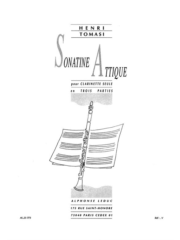 Sonatine Attique | Henri Tomasi | Clarinette