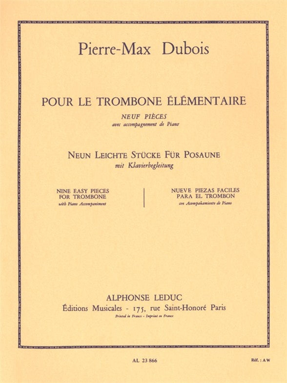 Pour Le Trombone Elémentaire | Pierre-Max Dubois