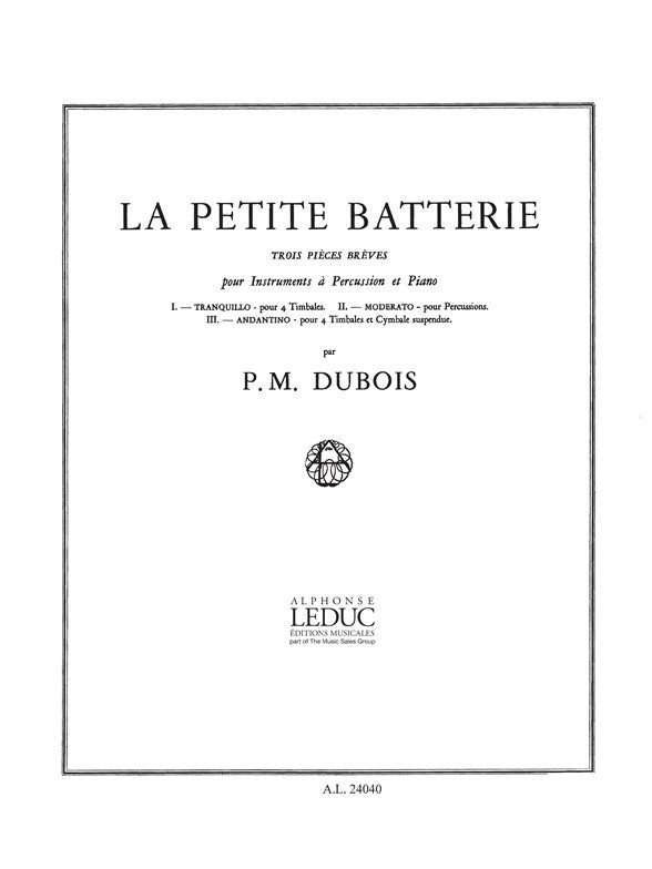 La Petite Batterie | Pierre-Max Dubois | Percussions