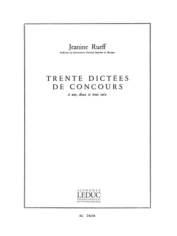 30 Dictées De Concours A 1 | Jeanine Rueff | Voix