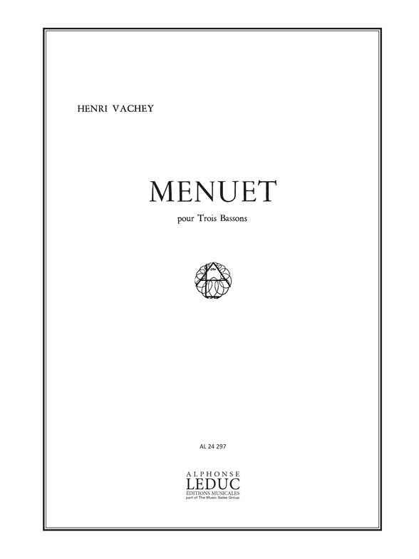 Menuet | Henri Vachey | Basson | Jeu de parties